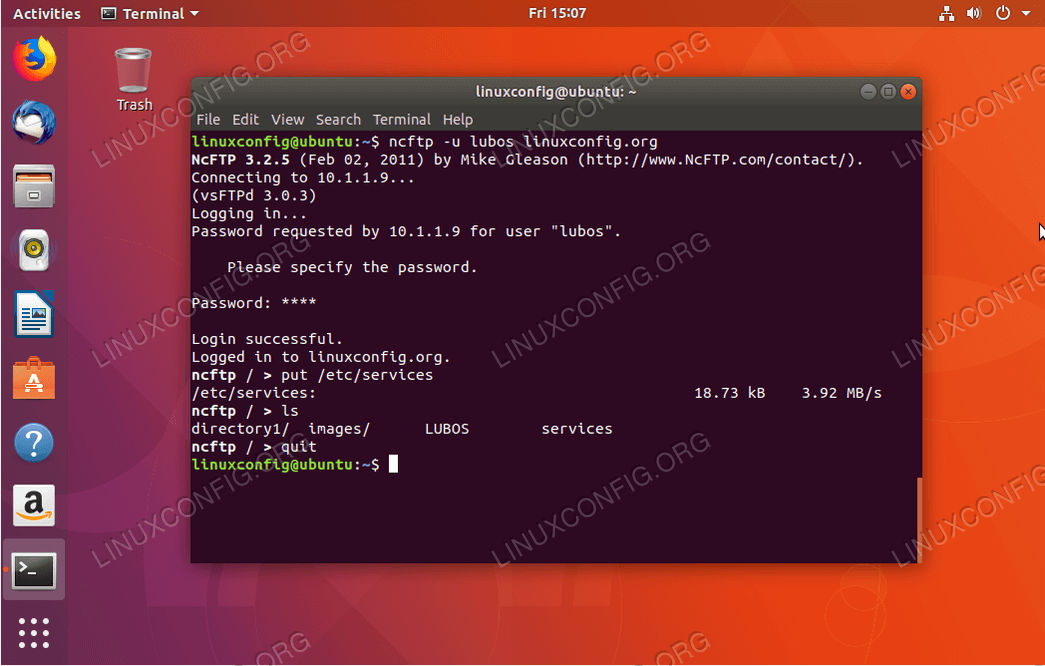 lftp command in linux